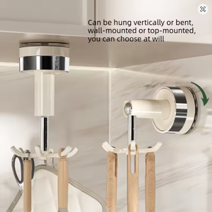 1 unidad de soporte giratorio con ventosa <span class=keywords><strong>para</strong></span> utensilios de cocina, sin taladro, <span class=keywords><strong>para</strong></span> montar en la pared, <span class=keywords><strong>para</strong></span> ollas y espátulas - Product Image 3