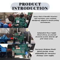 Pompe à eau centrifuge NS de 6 pouces avec moteur diesel de 18 CV pour l'irrigation et le transfert d'eau à grand volume