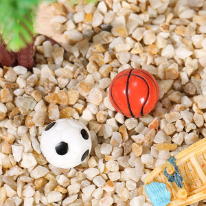 <b>Miniature</b> Soccer And Basketball Resin Ornaments 1.6 Cm Diameter For Moss Landscape Decorations - Product Image 2