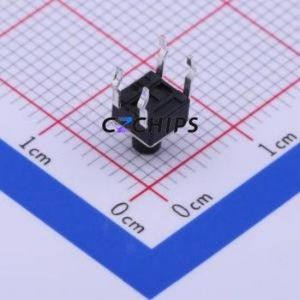 K2-1109DP-E4SW-01 Tactile Switch Through hole-4P,4.5x4.5mm Switch Single Pole Single Throw Round Button 2.5N Through Hole - Product Image 2