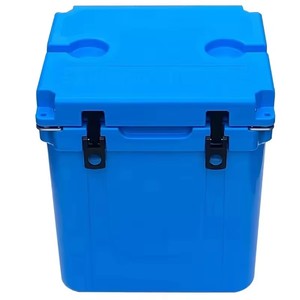 Glacière isotherme portable 33qt en PE rotomoulé, bleue, étanche, avec logo personnalisé pour le camping, la pêche, les voyages et les activités de plein air - Product Image 4