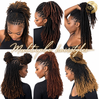 Extensions Microlocs 0,4 cm, 100 % Cheveux Humains Brésiliens Remy, 8 Pouces, Faits à la Main, Petites Interlocs, Sisterlocks Permanentes, Boucles Crépues