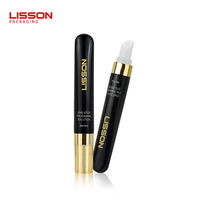 Botella de crema para ojos de masaje de cerámica personalizada Envase cosmético de plástico PE suave vacío Botella de crema para ojos de 15 ml con aplicador de cerámica