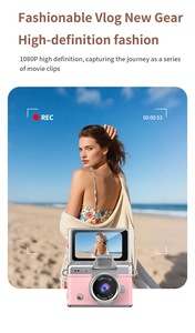 กล้องพกพา SourcingArk Tiny Flip Screen พร้อมหน่วยความจำ MicroSD แบตเตอรี่ 200mAh บันทึกวิดีโอ 720P สำหรับการผจญภัยประจำวัน ขนาดเท่าหัวแม่มือ ดีไซน์สร้อยคอแฟชั่น ประหยัดพลังงาน - Product Image 6