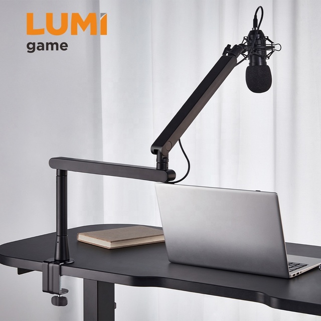 MDS15-2 Aluminum Professional Studio Microphone Boom Arm Adjustable Microphone Mic Stand Arm for Live Streaming NA
