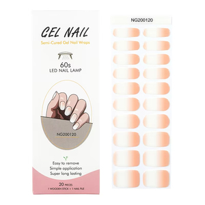 Nuevas pegatinas de uñas de Gel UV al por mayor, envolturas de uñas de Gel de estilo francés semicuradas, producto de belleza para realzar las uñas - Product Image 4
