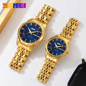 Montre à quartz Skmei 9268/9264 pour homme et femme, étanche, avec boîtier en diamant de dessin animé, de luxe, pour couple, cadran en verre de haute qualité - Product Image 4