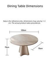 Table à manger en dalle de pierre de style français : table à manger en bois massif, compacte, de couleur crème, minimaliste et élégante pour les petites maisons