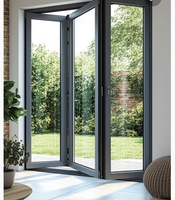 Modern Design Transparent Glass Bi-Fold Partition Wholesale Windproof Waterproof Aluminum Sliding Kitchen Living Room Home Use