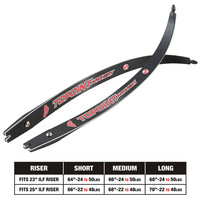 Topoint Tir à l'arc Arc classique Carbone/Mousse Membres ILF Limbs22-48LBS,2 # Incréments, longueur totale 66 "68" 70 "pour 25 pouces Risers