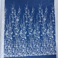 Tissu en dentelle de tulle brodé de perles et de sequins en forme de poire pour robe de mariée, rideau, nappe DIY
