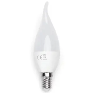 Lampadina LED E14 6W, vetro soffiato, luce calda, basso consumo; ideale per illuminazione decorativa e ambienti accoglienti. - Product Image 1
