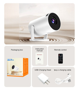Mini vidéoprojecteur 4K pour cinéma maison, écran de projection portable en pouces, WIFI BT HY300, projecteurs intelligents, vente en gros à l'extérieur - Product Image 4