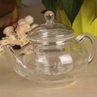 Théière Kongfu au design moderne et élégant, 250 ml, en verre transparent, avec infuseur et couvercle, écologique, pour café en vrac et thé fleuri