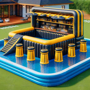 جديد قابل للنفخ قضبان مسبح المياه العائمة الفناء الخلفي الطرف منصة الترفيه الهواء بار بار حانة مع مقاعد مجموعات - Product Image 5