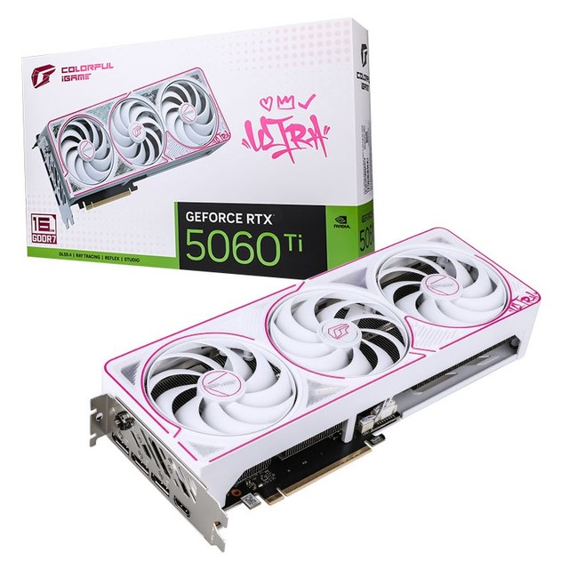 New RTX 5060 Ti Ultra W OC 16GB Desktop/Workstation GPU with PCIe DP/ Outputs Fan-Cooled Gaming and AI Editing Graphics Card