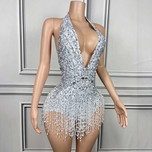 Combinaison pour <span class=keywords><strong>femme</strong></span> <span class=keywords><strong>transgenre</strong></span> en cristaux tendance, combinaisons pour femmes, combinaison en maille - Product Image 4