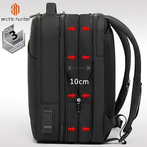 Eurcool — sac à dos extensible et Durable pour hommes, bagage USB, grande capacité, pour les voyages, Business