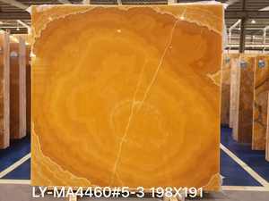 لوح من حجر العقيق الأصفر والبلاط والرخام لضوء الجدران رخام النمر تصميم جديد حجر رخام العقيق الأصفر - Product Image 3