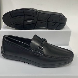 Mocassins pour hommes en cuir de vache noir, chaussures plates à enfiler, style business décontracté, taille 38-46 - Product Image 2