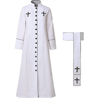 Vente en gros de costumes romains religieux d'église catholique de prêtre médiéval d'Halloween pour les costumes de téléfilms
