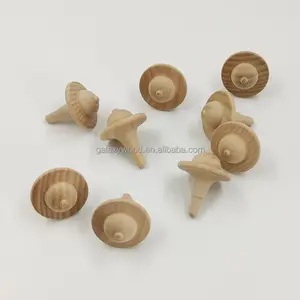 Factory Sale Natural Custom Wooden Kids Spinning Top Toys