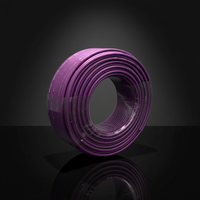 Câble audio blindé 96P à 2 conducteurs avec gaine en PVC pour haut-parleur, fil de cuivre violet 2x16x0.10, rouleau de 90m