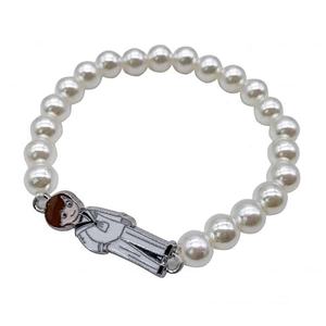 PULSERA de Comunión para Niños con Cuentas de Perlas y Amuleto Religioso, Elegante Set de Regalo de 12 Piezas en Bolsa - Product Image 2