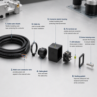 Rangkaian Kabel Industri Konektor DIN 43650 untuk Solenoid Valve Kustom