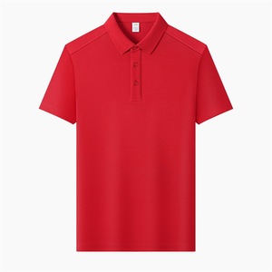 Men's Polyester <b>Polo</b> Shirt Solid Color Short Sleeve Breathable Summer Work Uniforms - Product Image 4