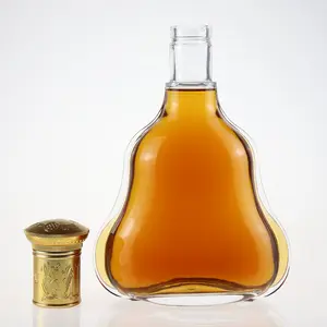 Hot Menjual Kelas Atas 700 Ml Brandy Botol dengan Emas Gabus