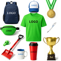 Ensemble Cadeau Promotionnel Personnalisé Populaire pour Équipes Sportives : Sac à Dos en Tissu, T-shirt, Casquette, Médaille, Trophée, Sifflet, Stylo avec Logo Brodé