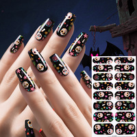Autocollants pour ongles en gel UV, personnalisés, phosphorescents, imperméables, non toxiques et écologiques, pour Halloween 2026, vente en gros, Europe et Amérique