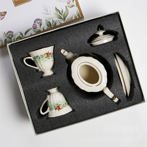 <b>Ceramic</b> Coffee Cup and Saucer Set in Christmas Gift Box - Product Image 1