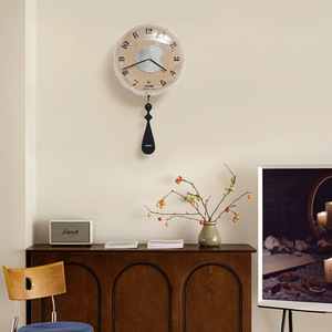Wozoom Wall <b>Clock</b> Round Quartz <b>Battery</b> Powered Single Face For Living Room Home Decor - Product Image 1