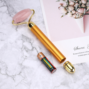 2019 plus récent de quartz rose naturel pierres précieuses électrique corps de bâton de <span class=keywords><strong>massage</strong></span> de beauté du <span class=keywords><strong>visage</strong></span> outils rose <span class=keywords><strong>jade</strong></span> rouleau de muscle pour le <span class=keywords><strong>visage</strong></span> - Product Image 3
