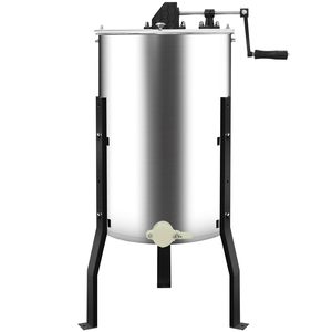 Witbee en stock en EE. UU., 1 año de garantía, extractor de miel manual de 3 cuadros, máquina giratoria de acero inoxidable, componentes de engranajes, patas - Product Image 1