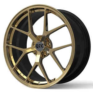 Golden Paint Rim High Performance Forged Aluminum <b>Wheels</b> Five <b>Spoke</b> Design for Passenger Autonomous Cars New Condition - Product Image 1