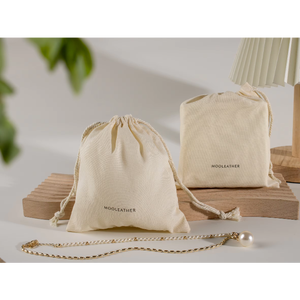 Customizable Eco Friendly Cotton Jewellery Pouch with Drawstring Logo Printed <b>Textile</b> <b>Packaging</b> for Storage Gift Bag - Product Image 4