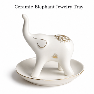 Plato Redondo de Cerámica Personalizado con Elefante para Decoración - Product Image 1