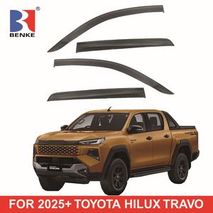 Pare-soleil latéral de fenêtre de voiture HILUX 2025 2026 Sports PC Auto, protection contre la pluie, teinté noir, pour TOYOTA - Product Image 2