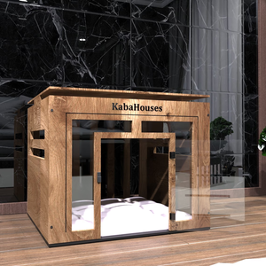 Trang trí nội thất gỗ chó kennel Crate với Acrylic cửa trong nhà vật nuôi Crate đồ nội thất giường gỗ hiện đại nhà chó - Product Image 4