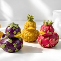 Silicone fruit-eend kaarsen- en cakevorm - niet-toxisch, hittebestendig & herbruikbaar, oven- en vaatwasmachinebestendig