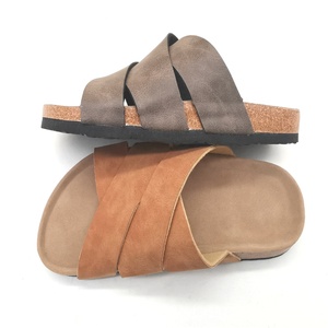 Zapatillas cómodas con correas cruzadas, sandalias biológicas de verano, nuevo diseño, Punta abierta, para exteriores y espuma viscoelástica, zapatos de verano sólidos de PU para hombres, ante de vaca - Product Image 3