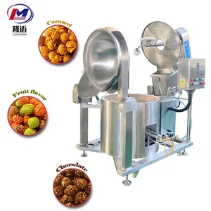 Línea de producción de proceso de palomitas de maíz de caramelo Máquina industrial para hacer palomitas de maíz en venta