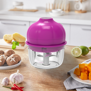 Picadora eléctrica portátil de ajo y cebolla, Mini procesador de alimentos inalámbrico resistente al agua con 3 cuchillas afiladas de acero inoxidable para uso doméstico - Product Image 6