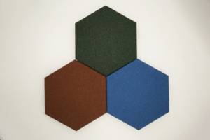 Al aire libre Sexangle baldosas de goma/caucho táctiles azulejos para los niños juegos de jardín/al aire libre baldosas - Product Image 4
