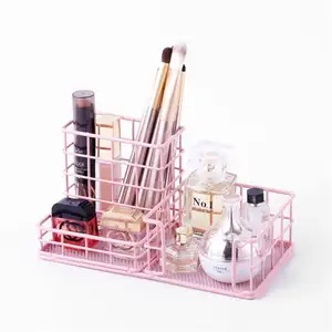 Nhà Máy OEM Makeup Brush Chủ Organizer Vàng Mỹ Phẩm Lưu Trữ Giỏ Beauty Bọt Biển Máy Xay Sinh Tố Chủ Hiển Thị Cho Phòng Thay Đồ