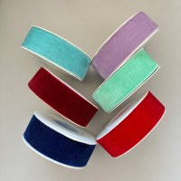 Ruban en velours de luxe pour la fabrication de nœuds décoratifs personnalisés pour sapins de Noël, emballage cadeau, guirlandes et décoration intérieure