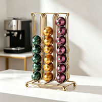 Support de capsules de café en métal plaqué or DaS, support de rangement pour capsules Nespresso, organisateur de dosettes de café pour comptoir de cuisine